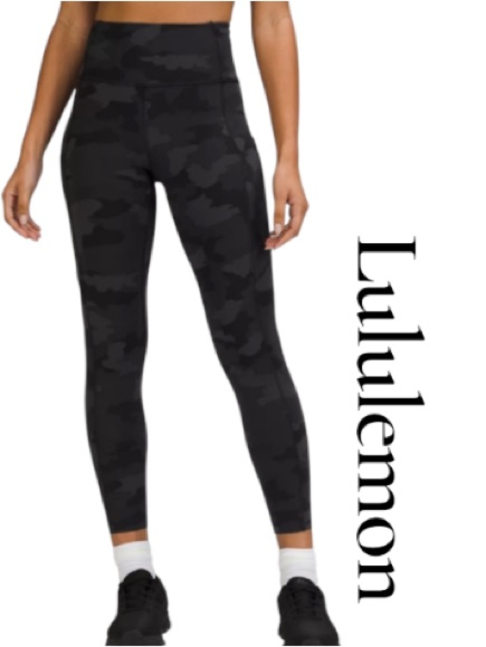 Lululemon Invigorate HR 25" Leggings Deep Coal Multi Camo